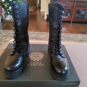 Vince Camuto Black Women's Lace-Up Boots
